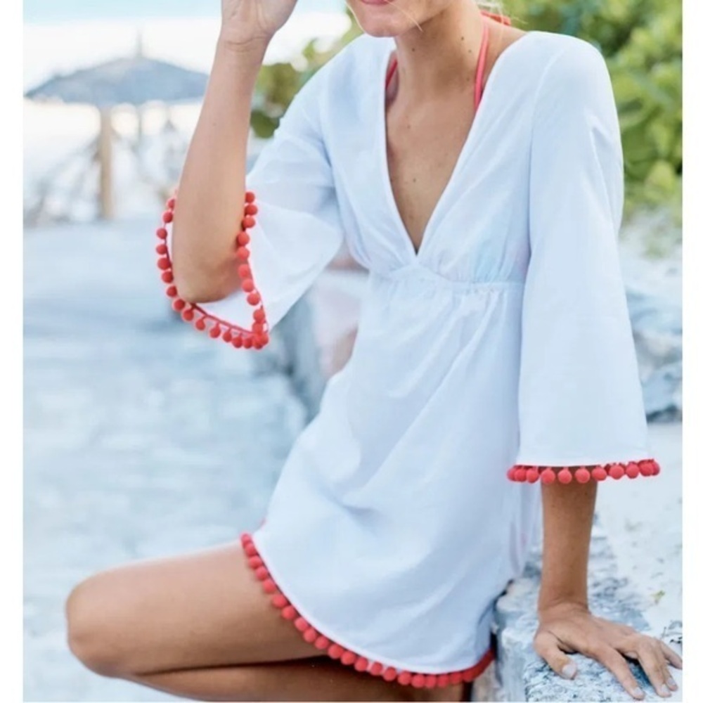 BODEN Esmeralda beach kaftan mini dress NWOT size 2P
